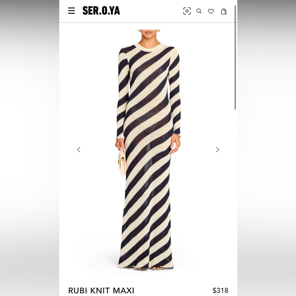 SER.O.YA RUBI Striped Maxi Dress